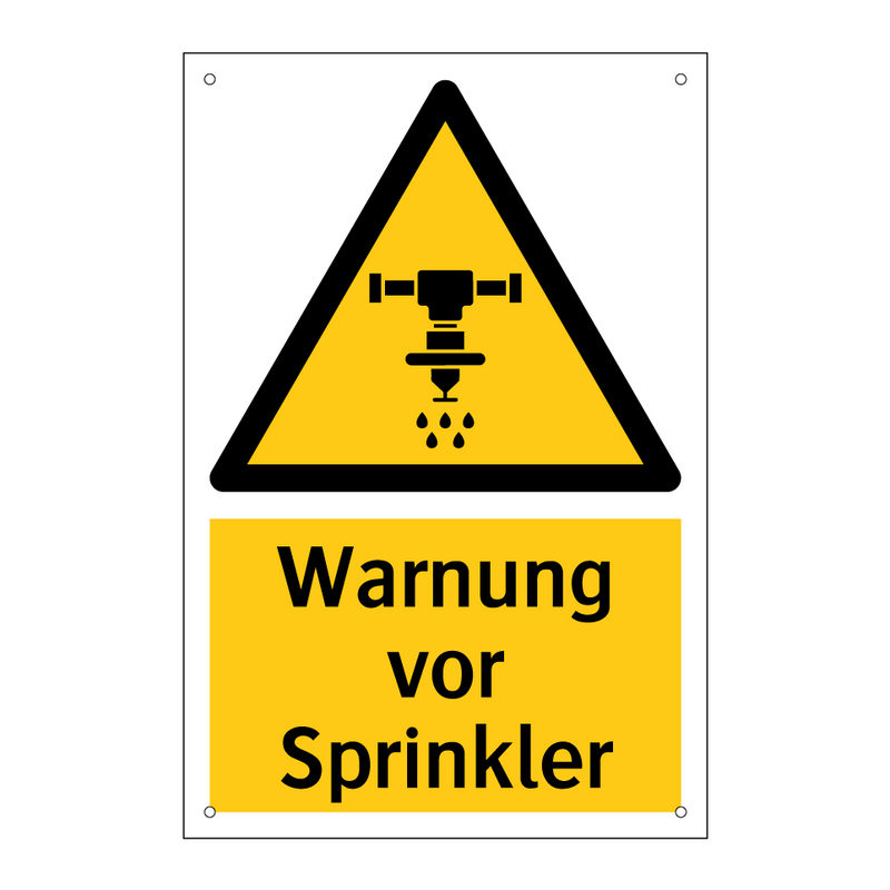 Warnung vor Sprinkler