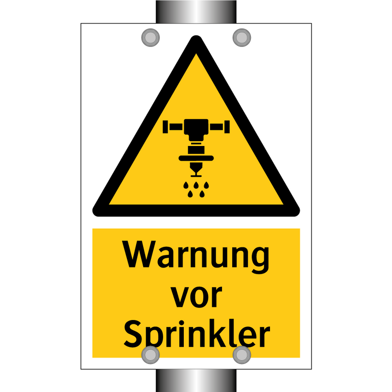 Warnung vor Sprinkler