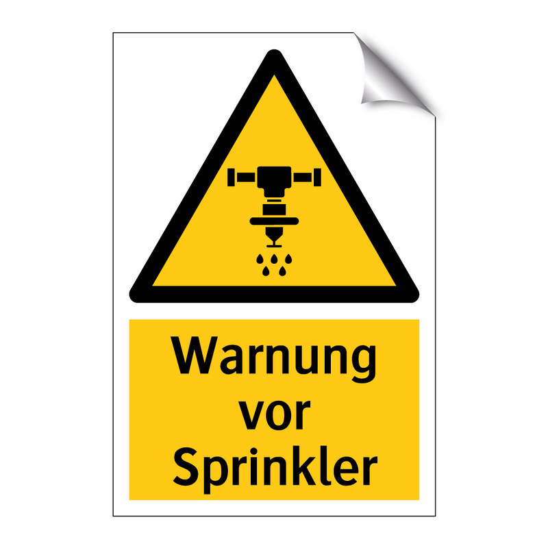 Warnung vor Sprinkler