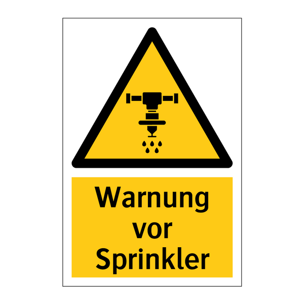 Warnung vor Sprinkler