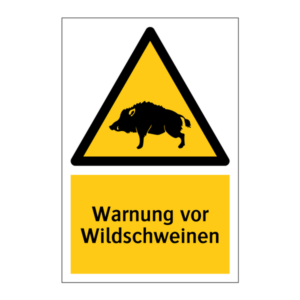 Warnung vor Wildschweinen