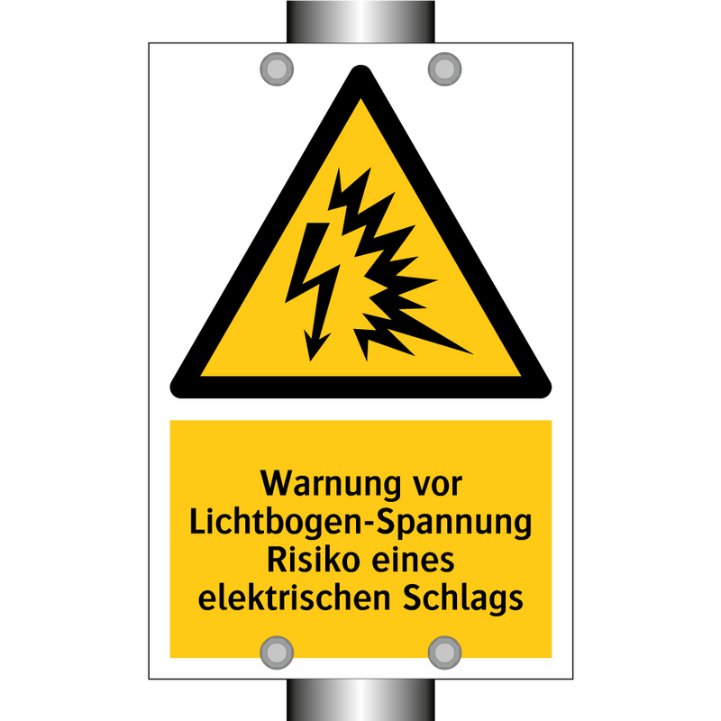 Warnung vor Lichtbogen-Spannung Risiko eines elektrischen Schlags