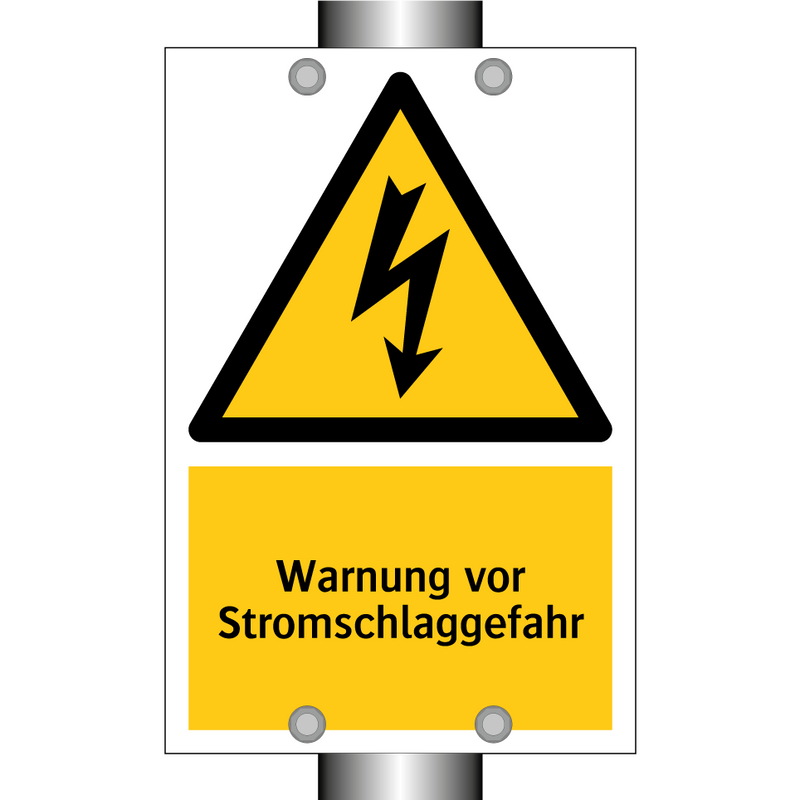 Warnung vor Stromschlaggefahr