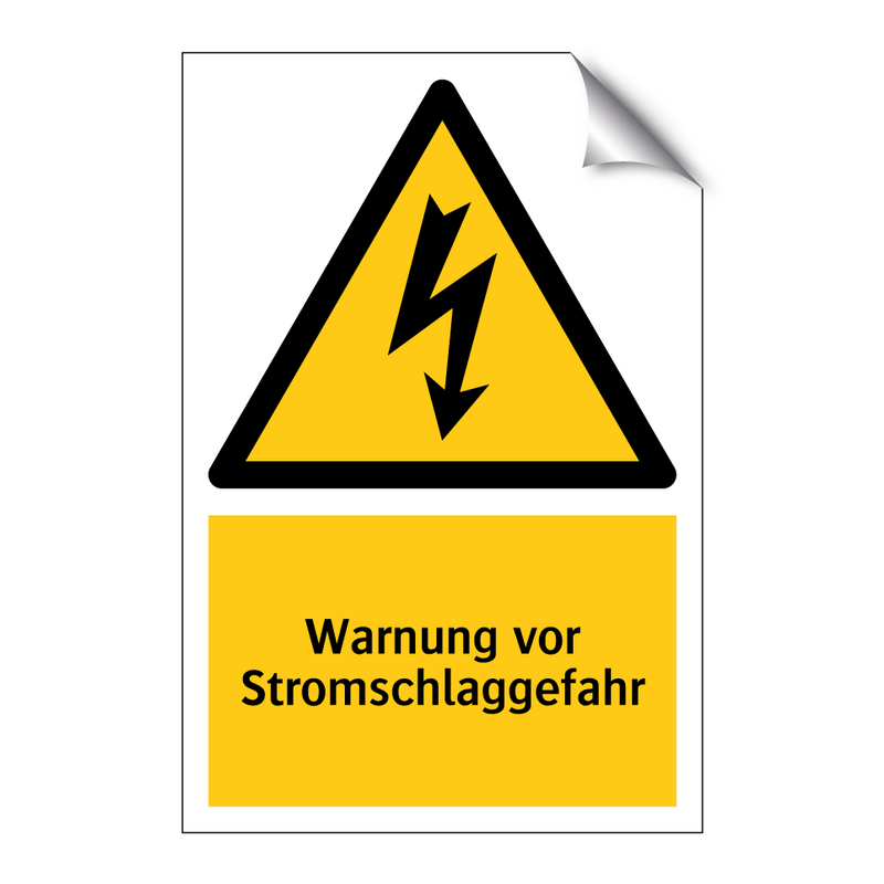 Warnung vor Stromschlaggefahr