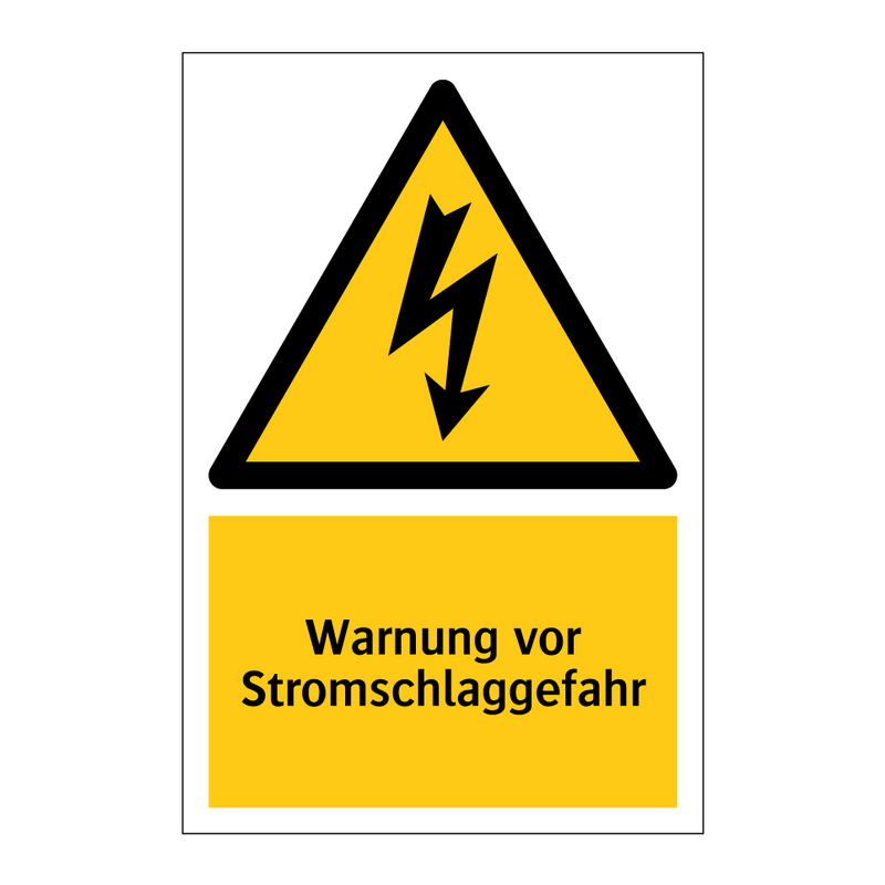 Warnung vor Stromschlaggefahr