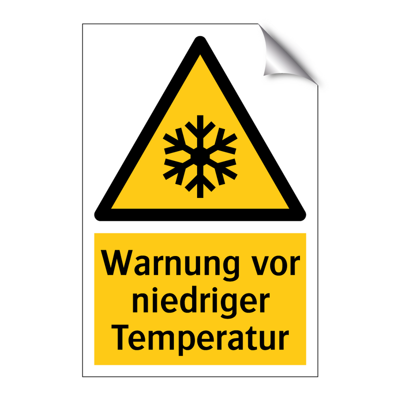 Warnung vor niedriger Temperatur