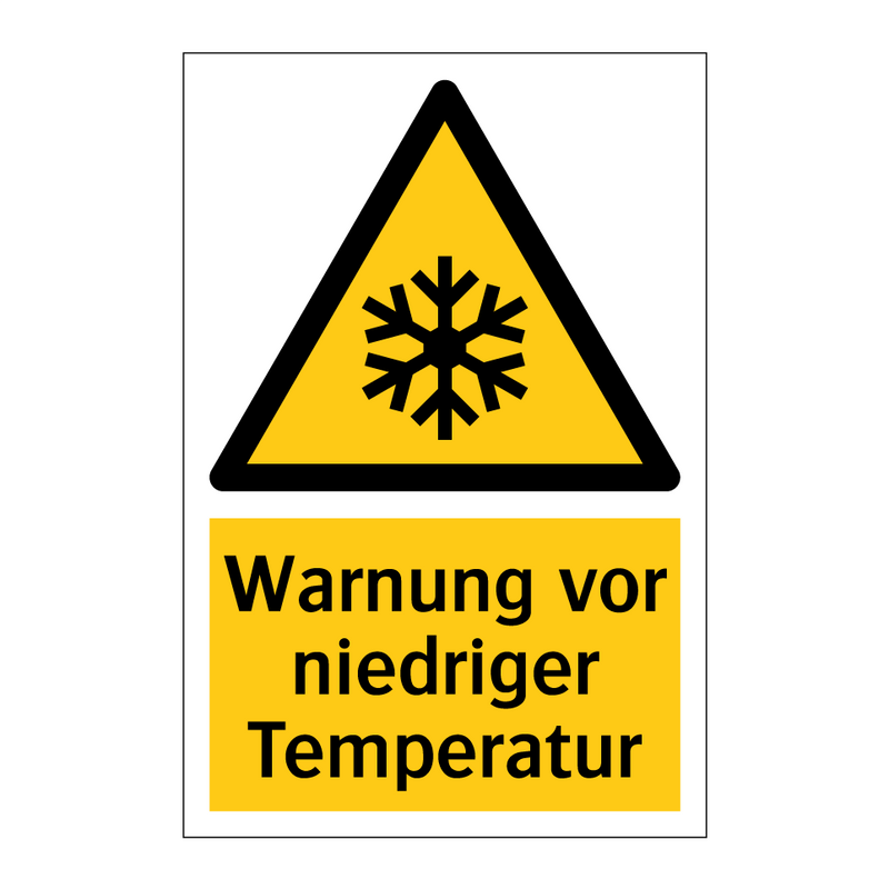 Warnung vor niedriger Temperatur