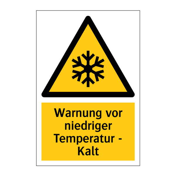 Warnung vor niedriger Temperatur - Kalt