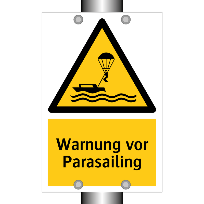 Warnung vor Parasailing