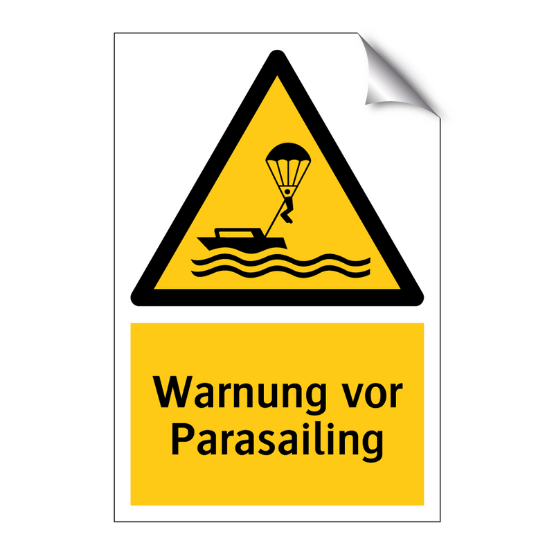 Warnung vor Parasailing