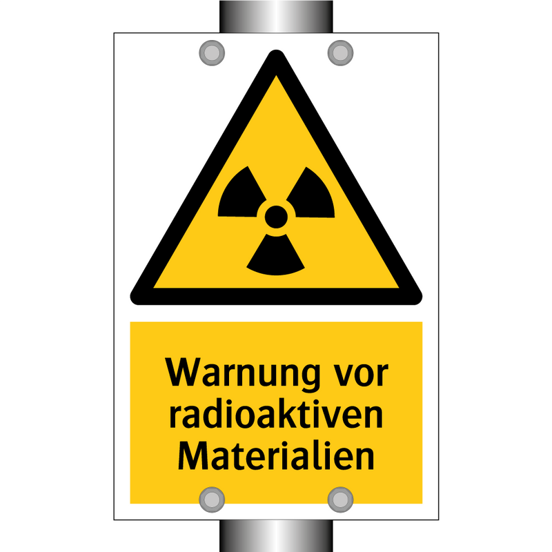 Warnung vor radioaktiven Materialien