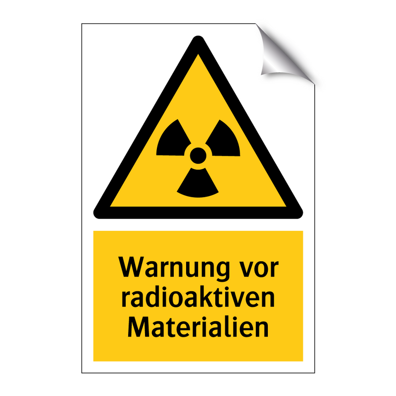 Warnung vor radioaktiven Materialien