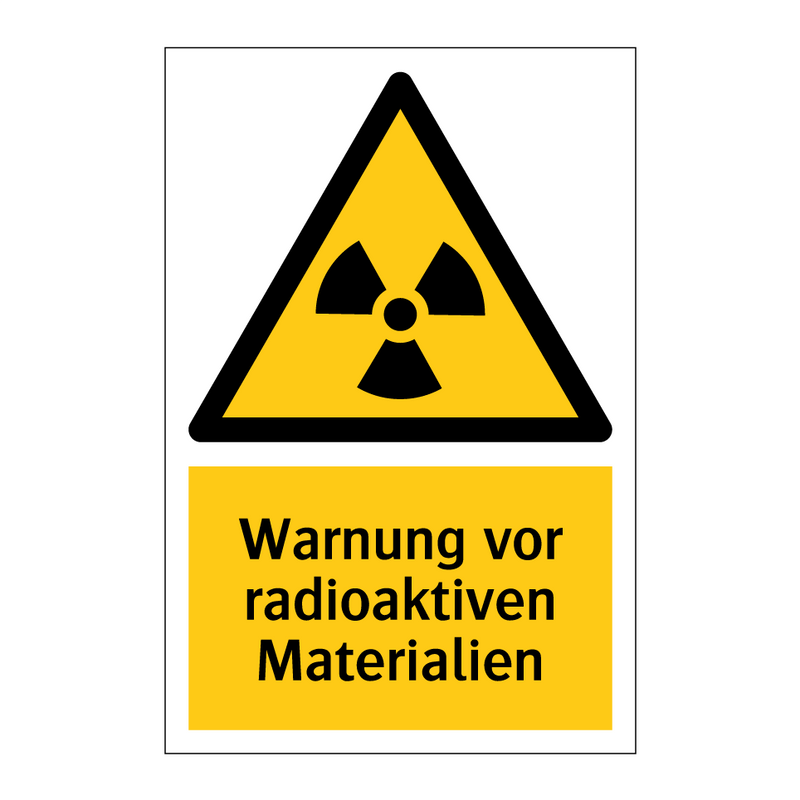 Warnung vor radioaktiven Materialien