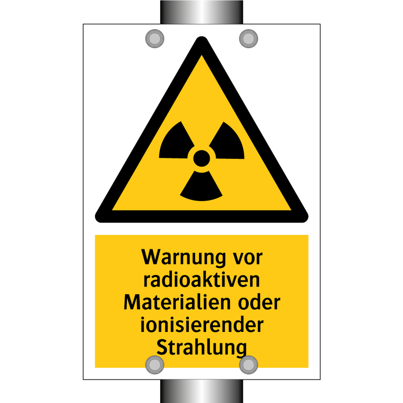 Warnung vor radioaktiven Materialien oder ionisierender Strahlung