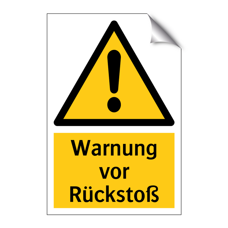 Warnung vor Rückstoß