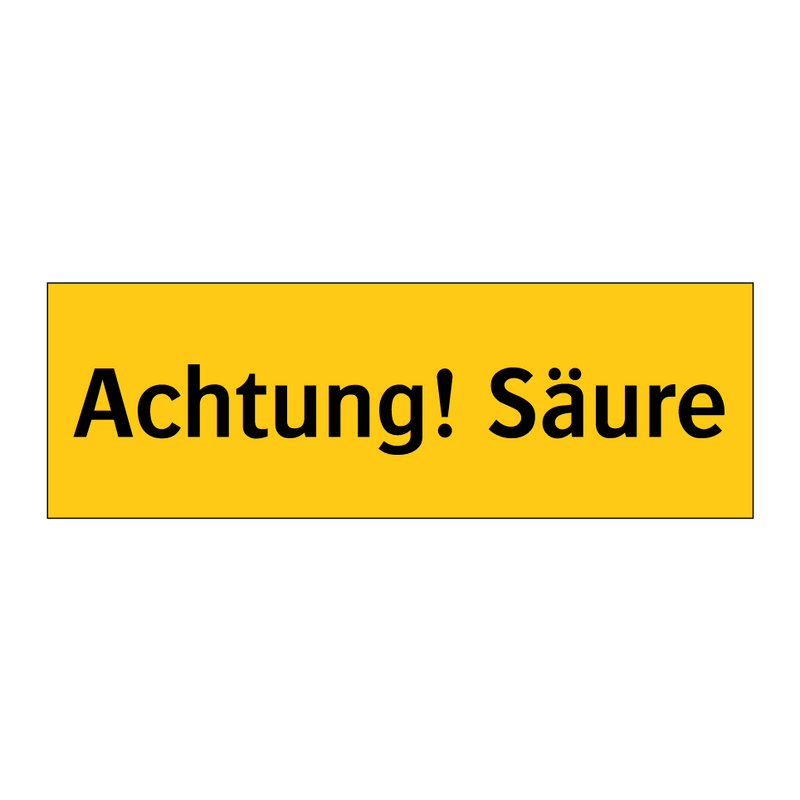 Achtung! Säure