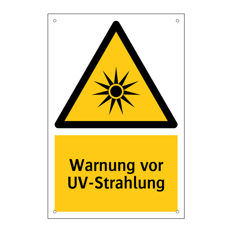 Warnung vor UV-Strahlung