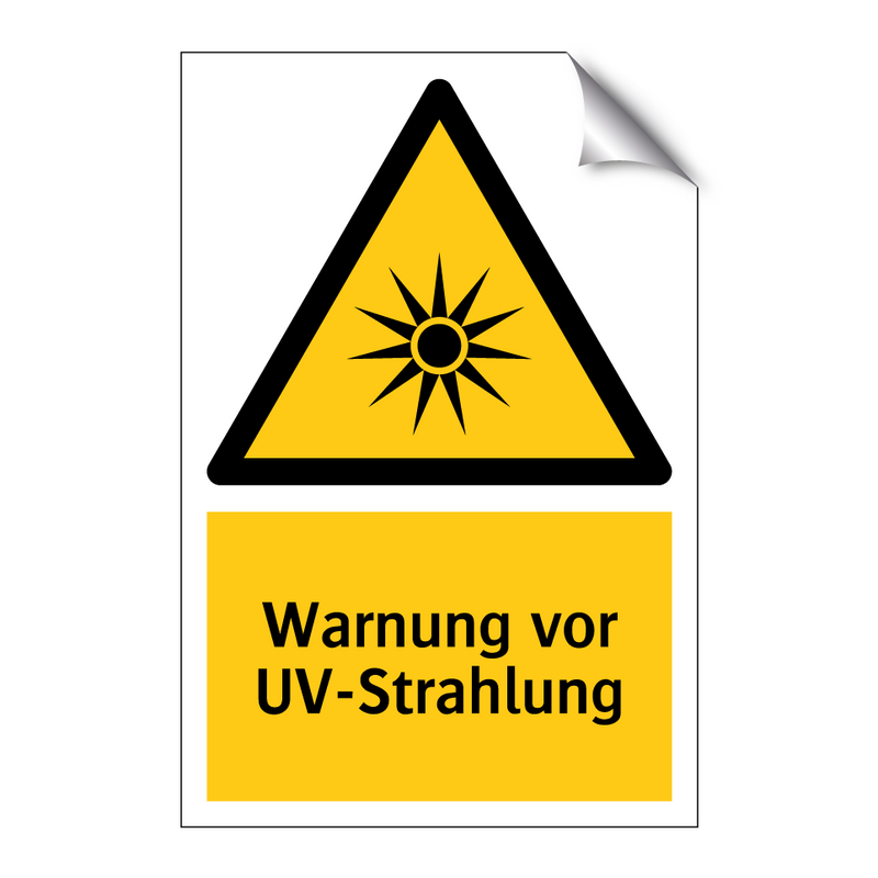 Warnung vor UV-Strahlung