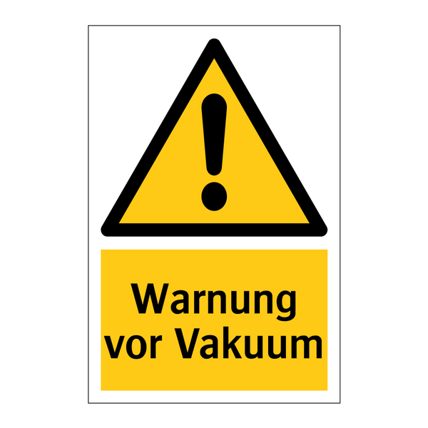 Warnung vor Vakuum