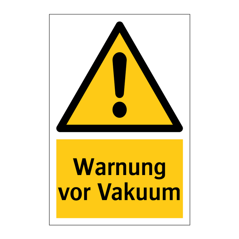 Warnung vor Vakuum