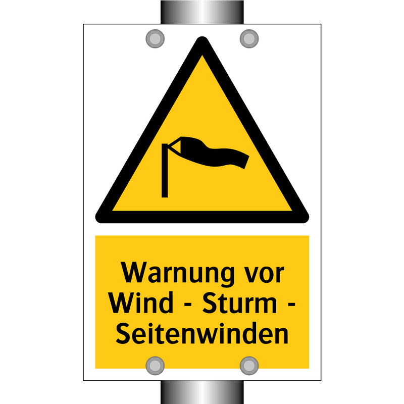 Warnung vor Wind - Sturm - Seitenwinden