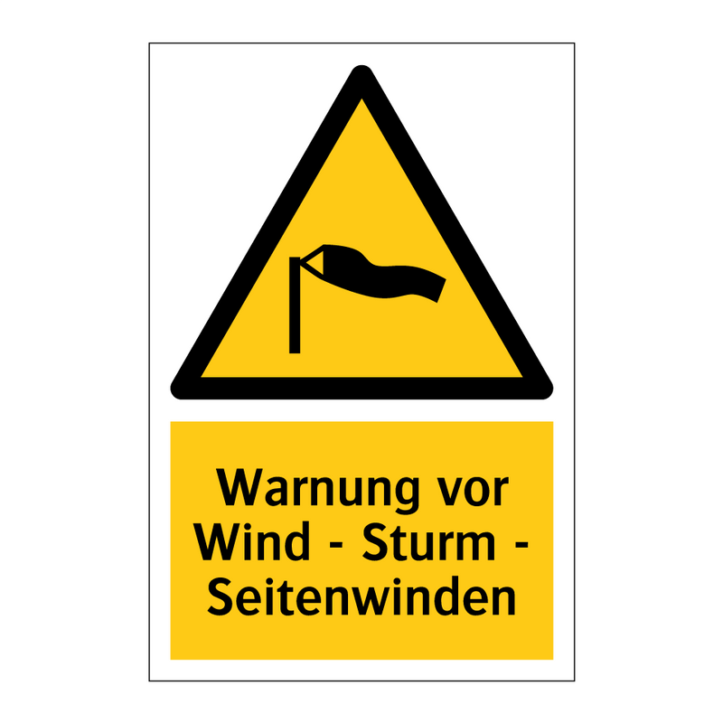 Warnung vor Wind - Sturm - Seitenwinden