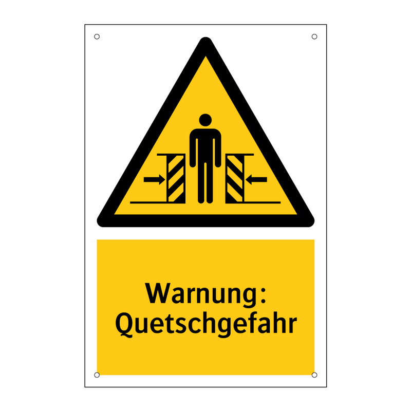 Warnung: Quetschgefahr