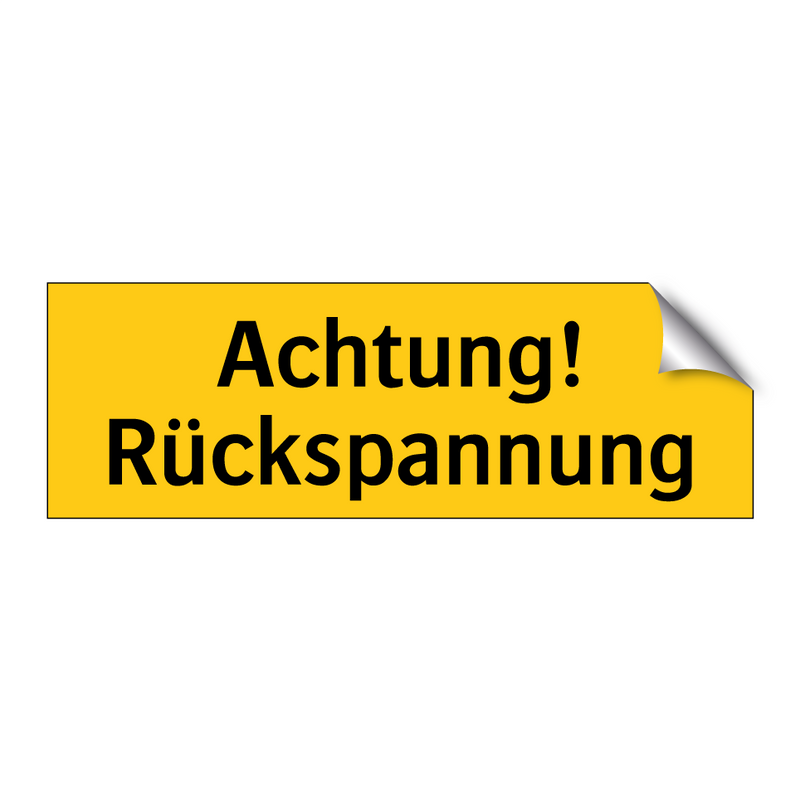 Achtung! Rückspannung