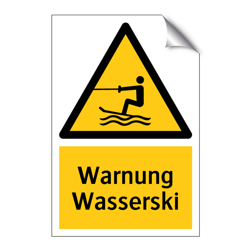 Warnung Wasserski