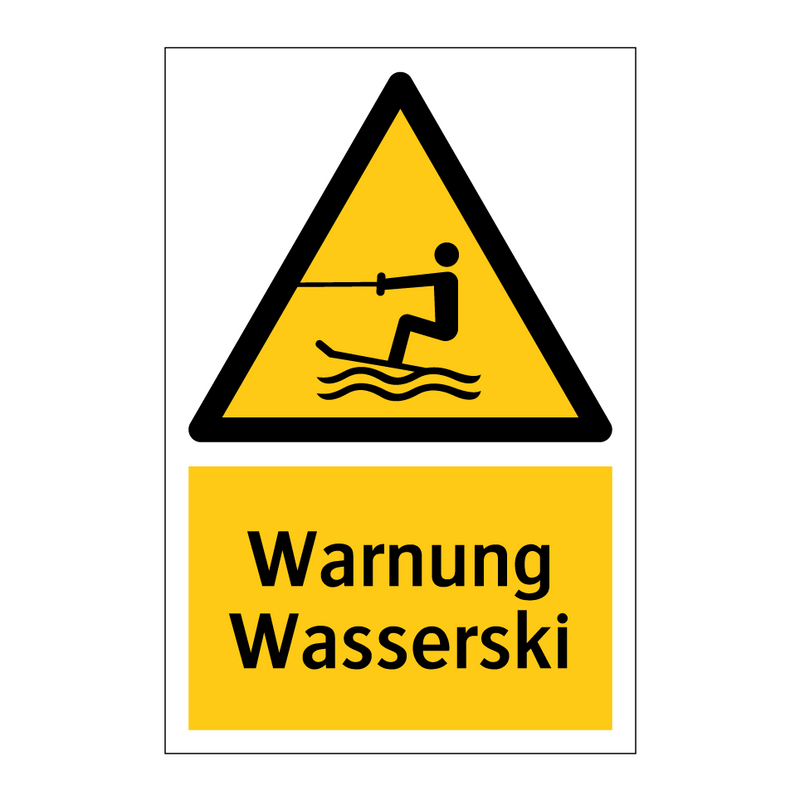 Warnung Wasserski