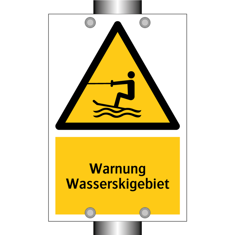 Warnung Wasserskigebiet