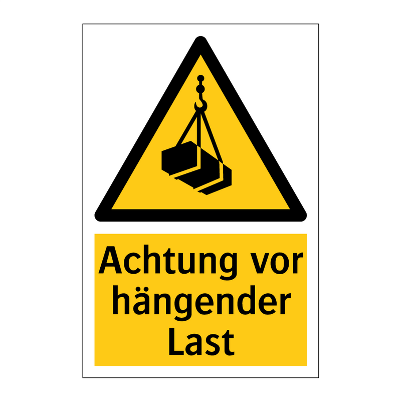 Achtung vor hängender Last