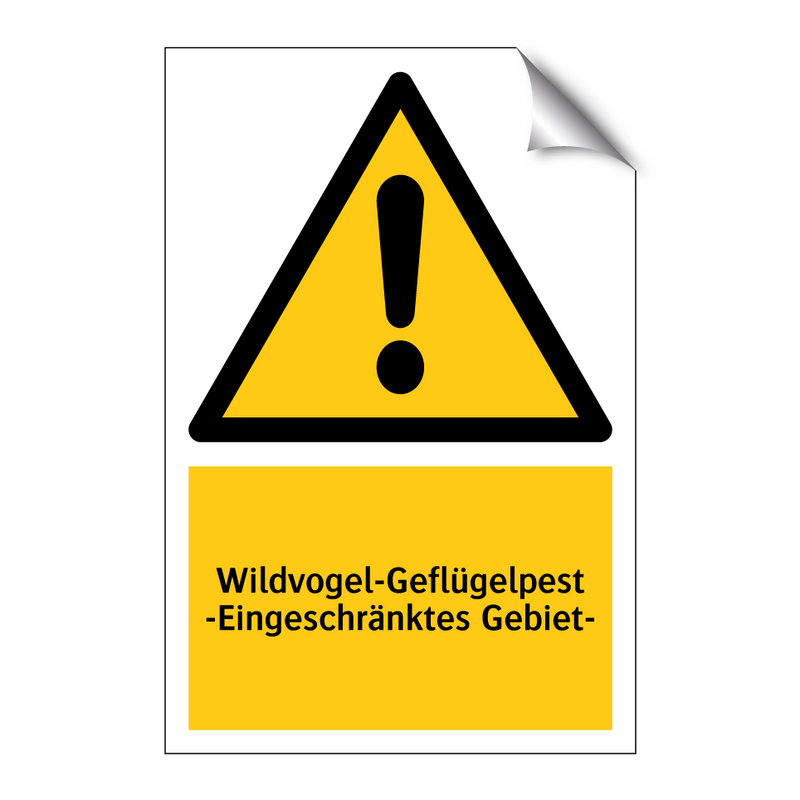 Wildvogel-Geflügelpest -Eingeschränktes Gebiet-