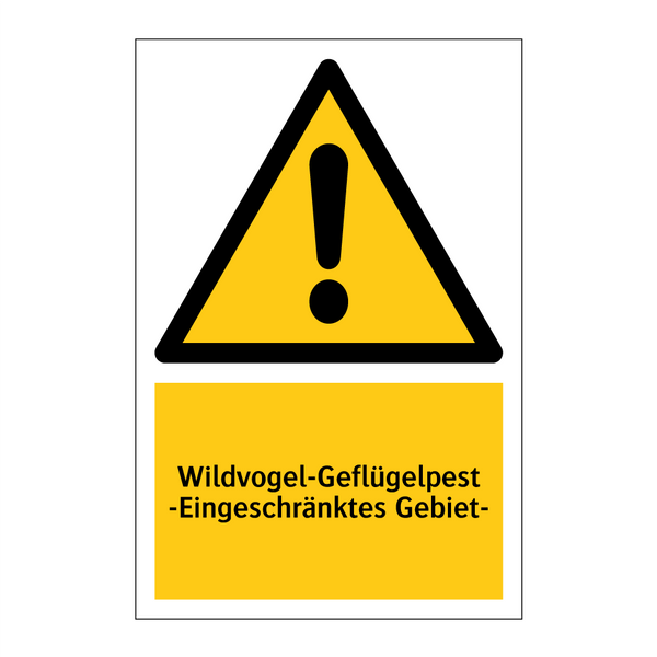 Wildvogel-Geflügelpest -Eingeschränktes Gebiet-