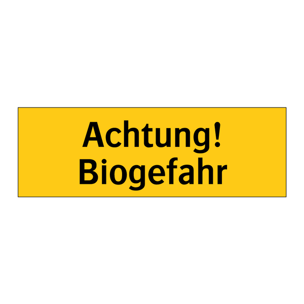 Achtung! Biogefahr