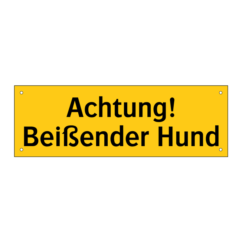 Achtung! Beißender Hund