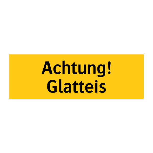 Achtung! Glatteis