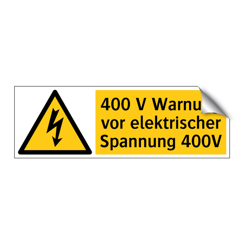 400 V Warnung vor elektrischer Spannung 400V