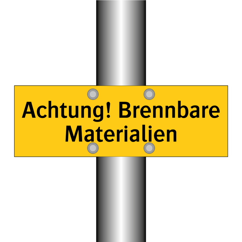 Achtung! Brennbare Materialien