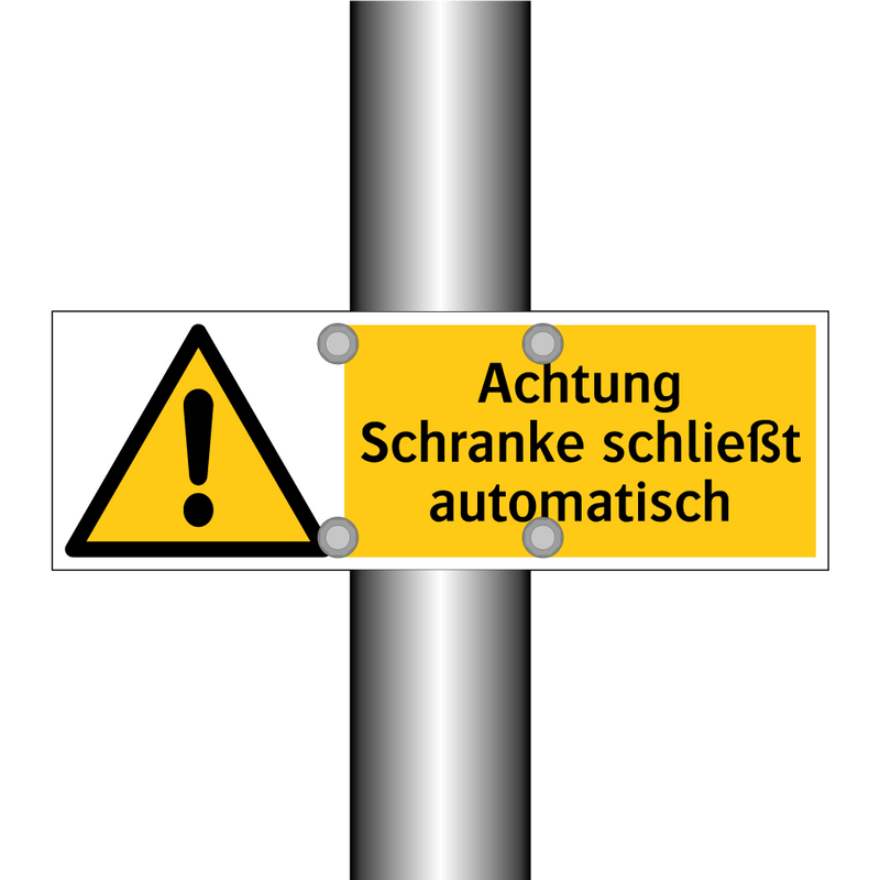 Achtung Schranke schließt automatisch