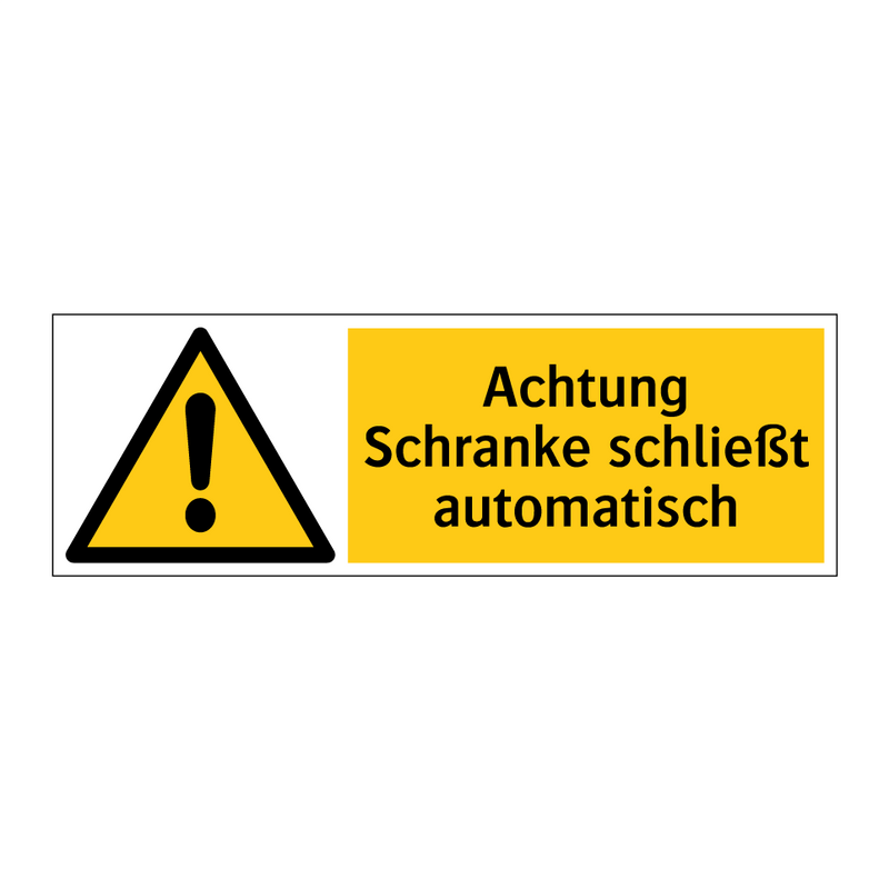 Achtung Schranke schließt automatisch