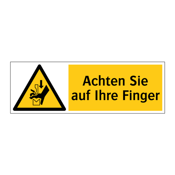 Achten Sie auf Ihre Finger