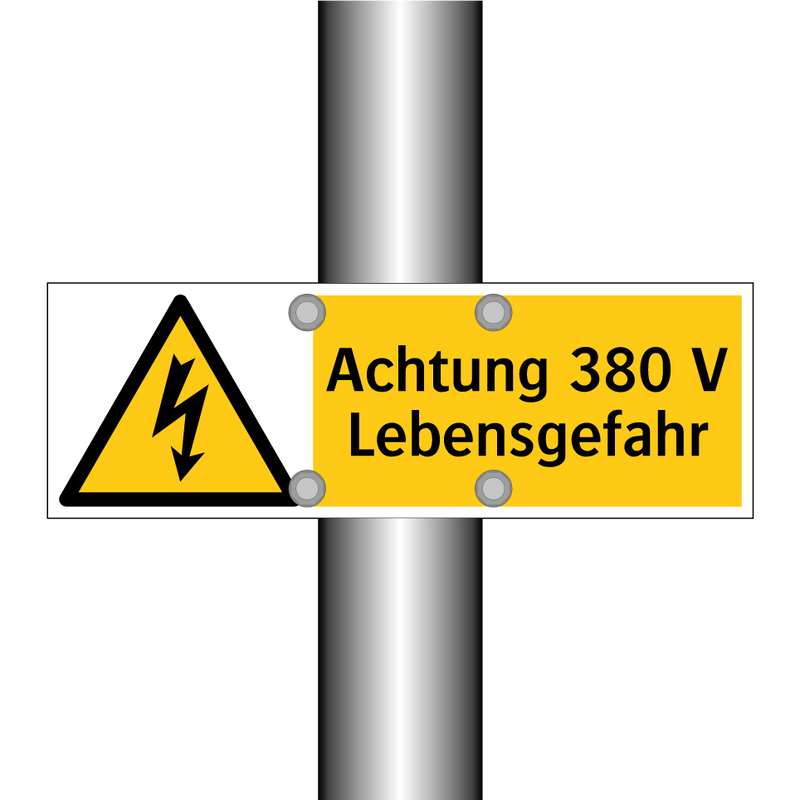 Achtung 380 V Lebensgefahr