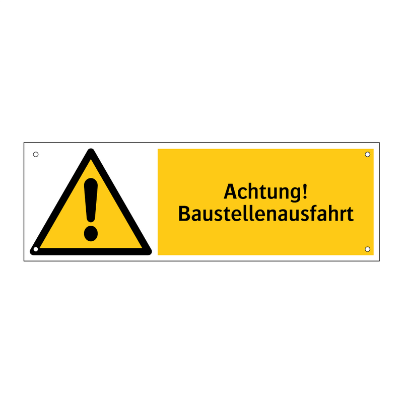 Achtung! Baustellenausfahrt