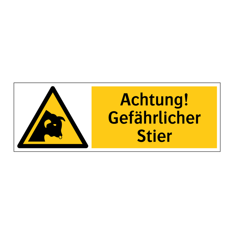 Achtung! Gefährlicher Stier