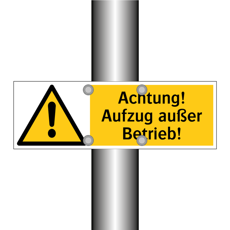 Achtung! Aufzug außer Betrieb!