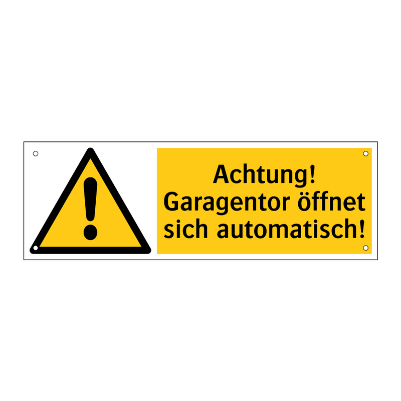 Achtung! Garagentor öffnet sich automatisch!