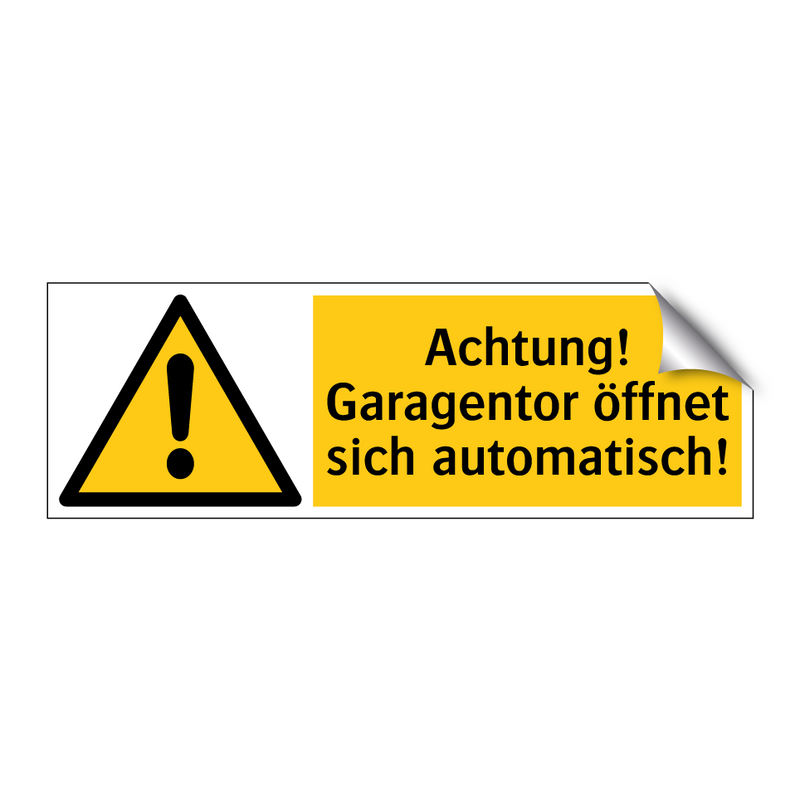 Achtung! Garagentor öffnet sich automatisch!