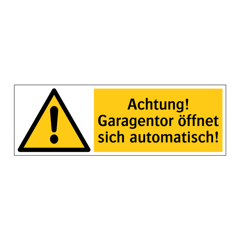 Achtung! Garagentor öffnet sich automatisch!