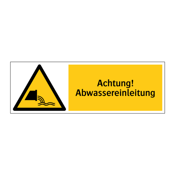 Achtung! Abwassereinleitung